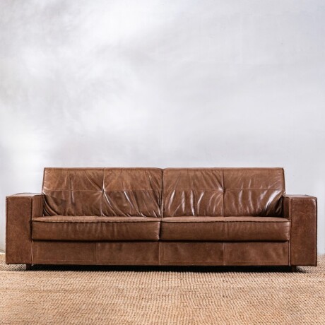Sillón Cuero Avan 3 Cuerpos Chocolate U