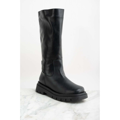 Bota Cuero Negro