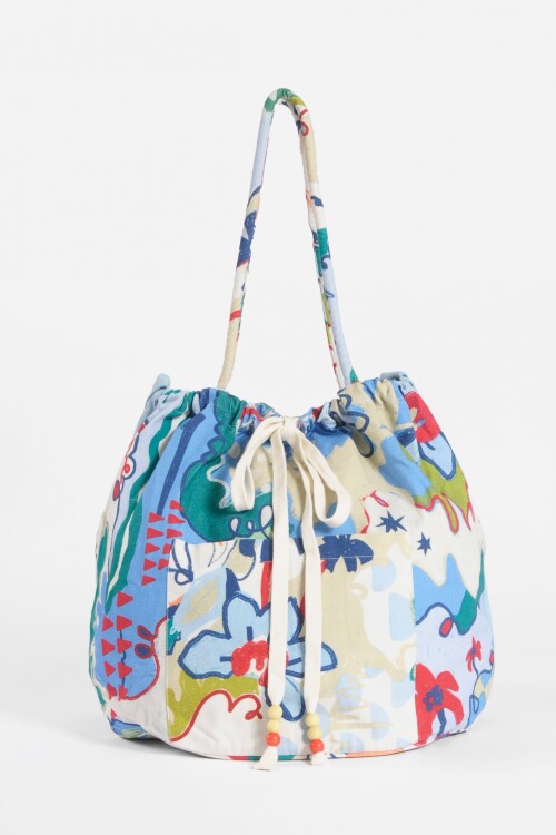 Bolso tote con estampa multicolor