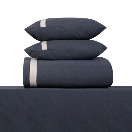JUEGO SÁBANAS 2 PLAZAS ALGODON-Y-POLIESTER SLUB BLEND