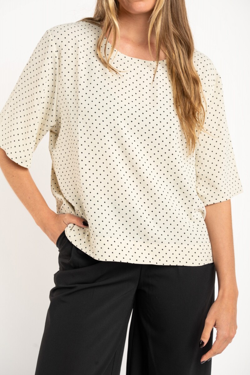 Blusa Estampada Crudo