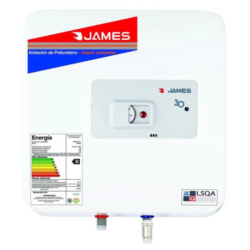 TERMOTANQUE JAMES 30 LTS PRISMA TERMOTANQUE JAMES 30 LTS PRISMA