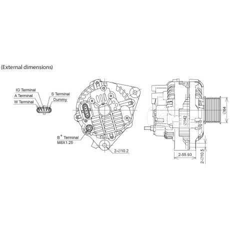 ALTERNADOR - AGR-VOLVO B7 B9 B10 B12R-RENAULT DXI MITS-24V 100A - ALTERNADOR - AGR-VOLVO B7 B9 B10 B12R-RENAULT DXI MITS-24V 100A -