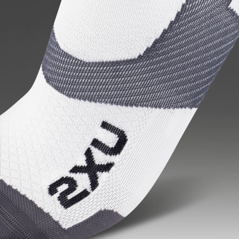 Medias Running Vectr Ultralight No Show Unisex White/grey