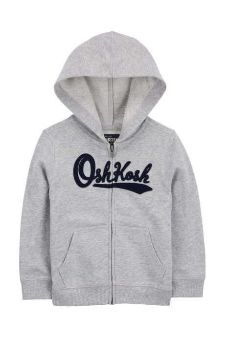 Campera de algodón, con capucha y logo. Talles 2-5T Sin color