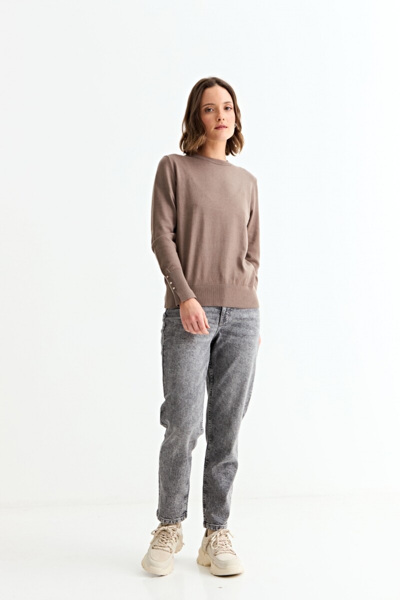 Sweater con detalle en manga CAFE