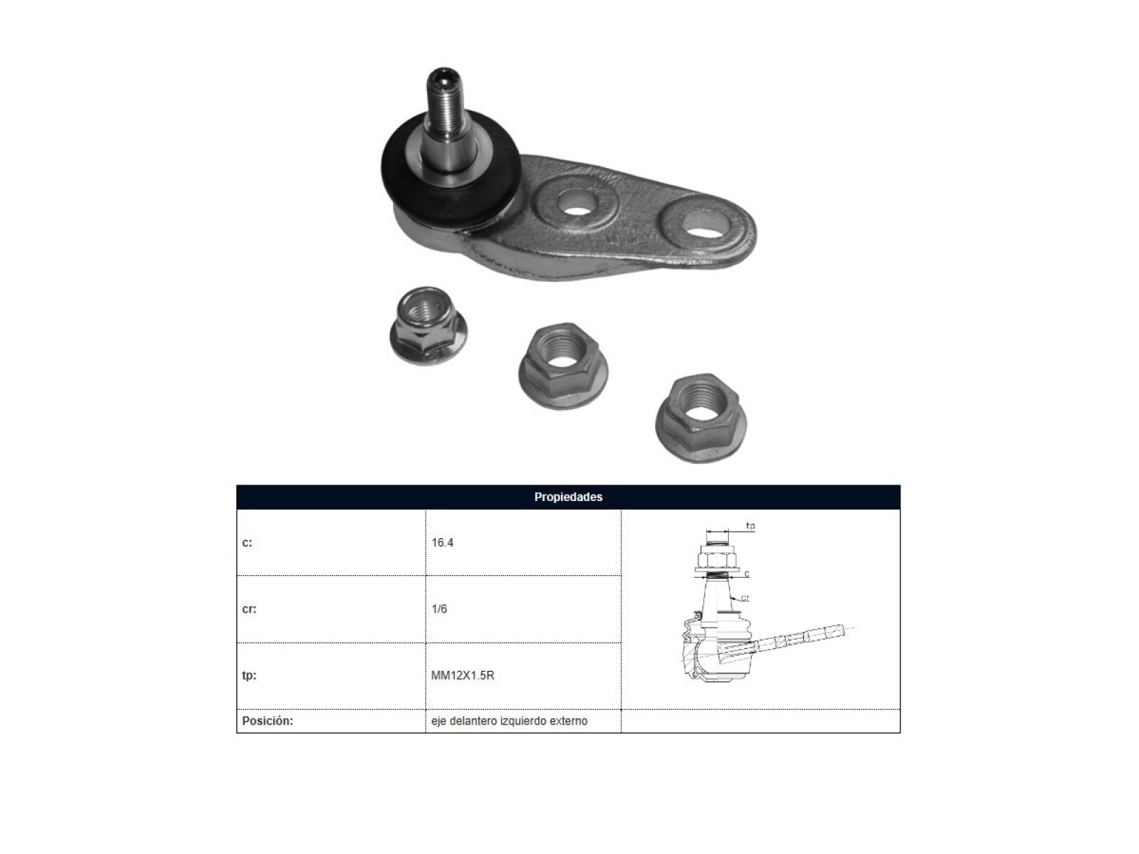 Rotula Del Mini Clubman Cooper S (R55)/Cooper (R56)/Cooper S (R56) 08-15 Izq 