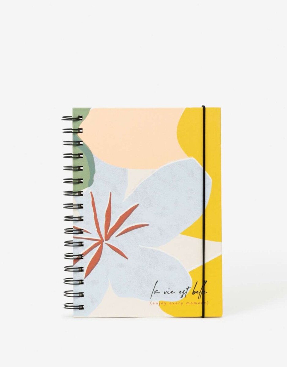 Cuaderno Anillado Floral - Combinacion Multicolor 