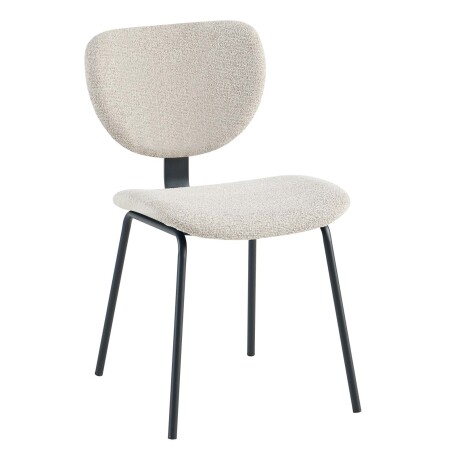SILLA DE COMEDOR METAL-Y-TELA NATURAL-BEIGE HIBISCO