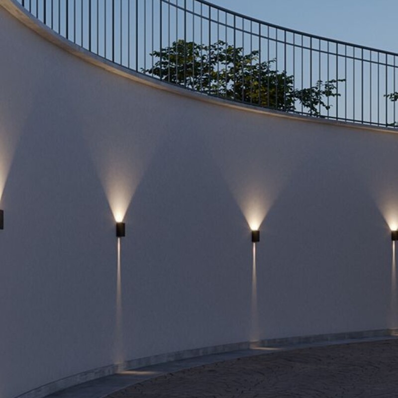 APLIQUE BIDIRECCIONAL WALL PLUS ABIERTO-CERRADO 90º/2º NEGRO 3000K 10W IP65 APLIQUE BIDIRECCIONAL WALL PLUS ABIERTO-CERRADO 90º/2º NEGRO 3000K 10W IP65