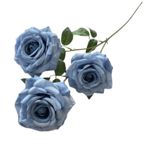 Rama De Rosas x3 Azul Pastel