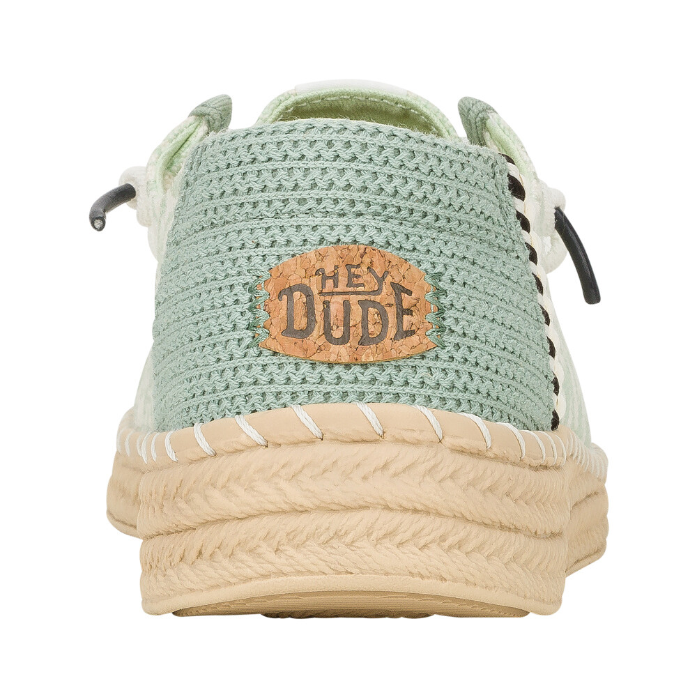 Wendy Espadrille Retro Palm - Mujer Celadon Green/White