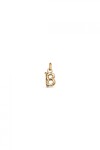 CHARM DE ALEACION DE METALES BAÑADO EN ORO DE 18 K CON FORMA DE LETRAB CON ARGOLLA Charm