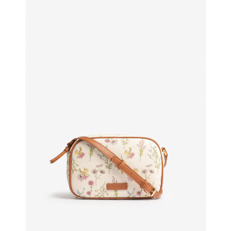 Bandolera Efecto Trenzada Estampado Flores