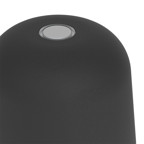 Lámpara de mesa LED inalámb. tipo hongo negra IP54 EG1070