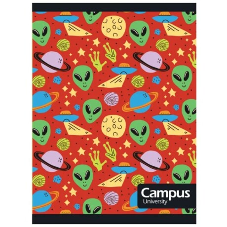 Cuaderno Campus 48 Hojas Cuadriculado Aliens