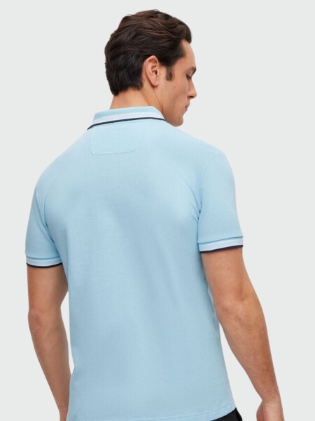BOSS -Remera polo de algodón, slim fit , PASSERTIP Verde