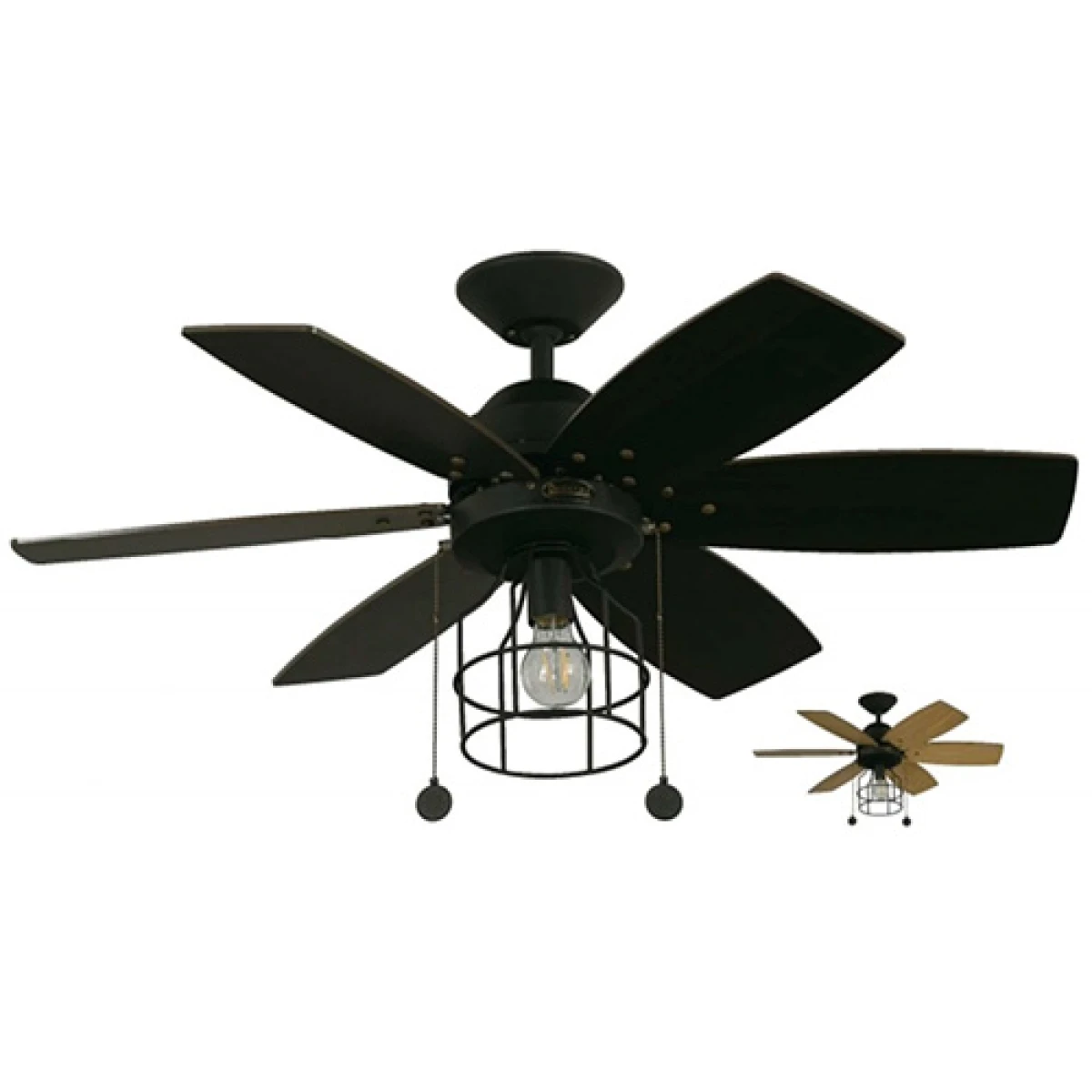 Ventilador De Techo 1 Luz. Cod. 21176-2 