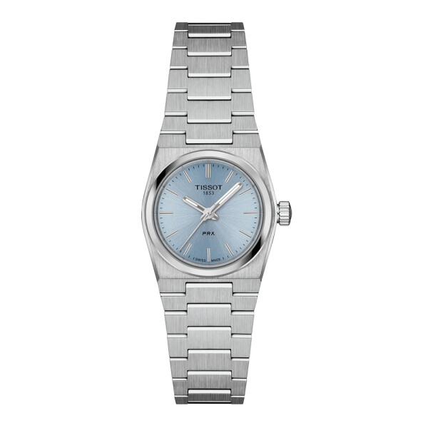 Reloj TISSOT PRX 25MM de acero con esfera celeste Reloj TISSOT PRX 25MM de acero con esfera celeste