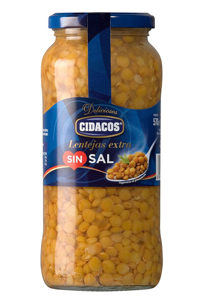 CIDACOS Lentejas sin sal 570grs. CIDACOS Lentejas sin sal 570grs.