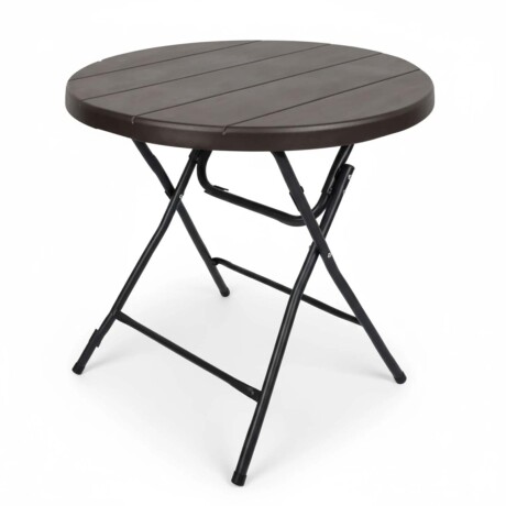 MESA CIRCULAR PLEGABLE POLIETILENO-ALTA-DENSIDAD NEGRO AVEO
