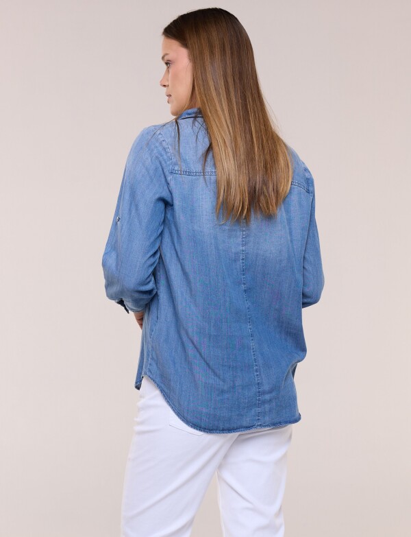 Camisa Tencel Manga Roll-up JEAN