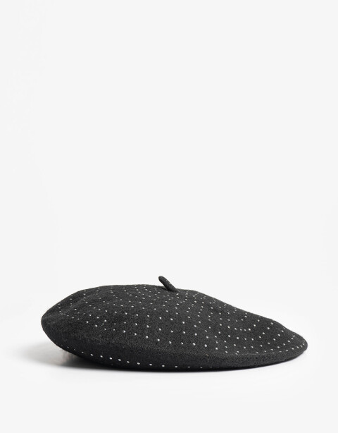 Boinas Boina Con Tachas - Negro
