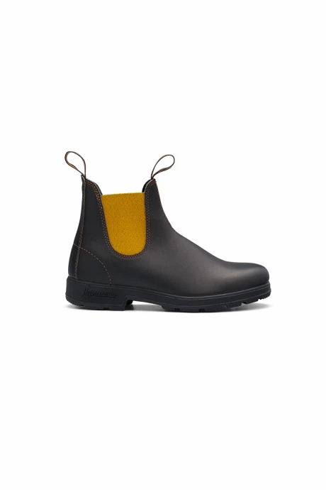Botas 1919 Elastic Side V Cut Brown With Mustard Elastic