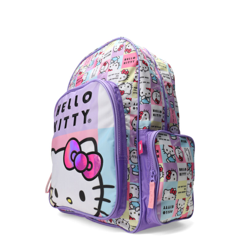 Mochila Hello Kitty 18" Lila- Rosado - Blanco