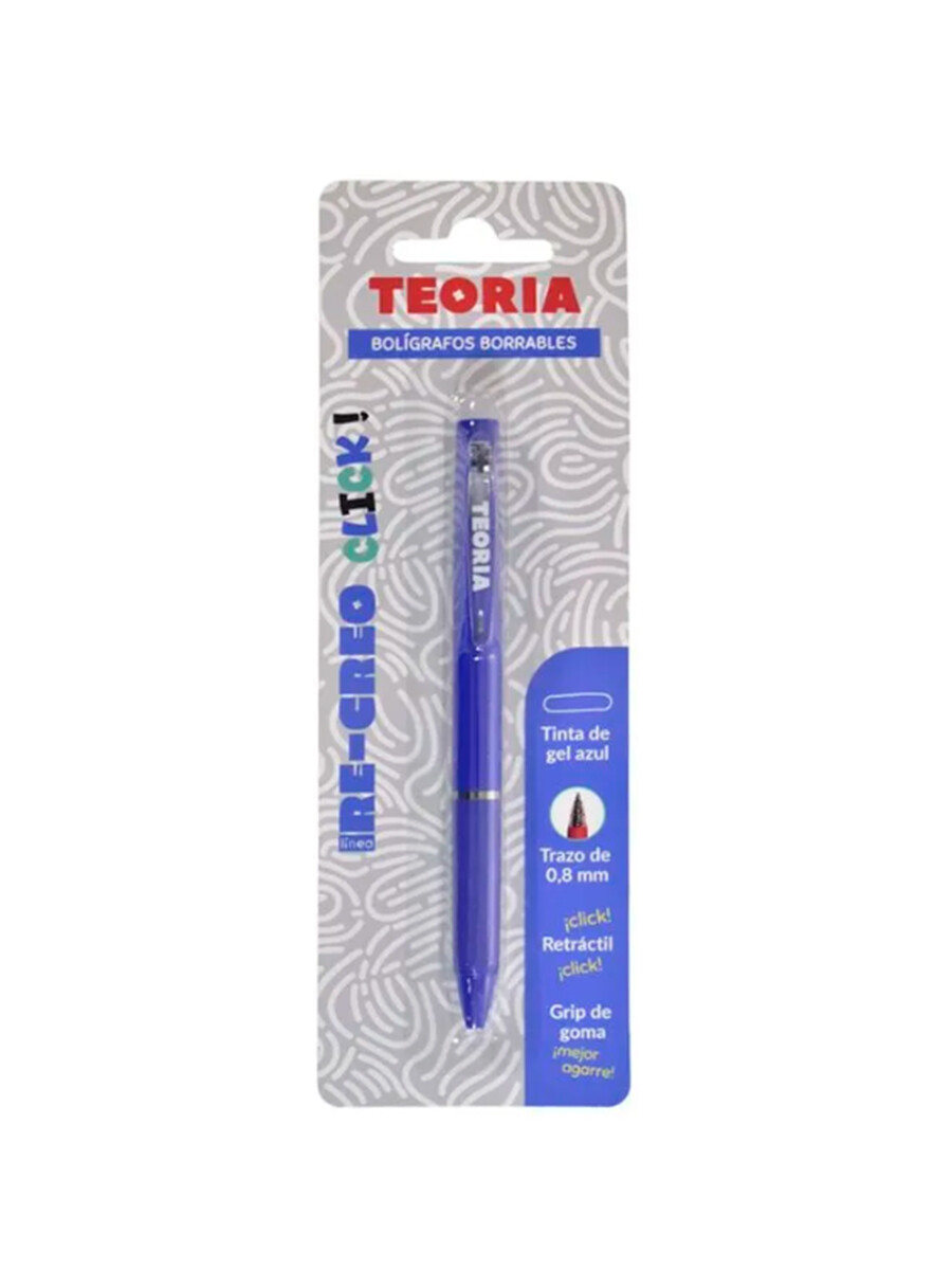 BOLIGRAFO BORRABLE RETRACTIL AZUL - AZUL 