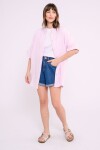 Vestido camisero escote en V Lila