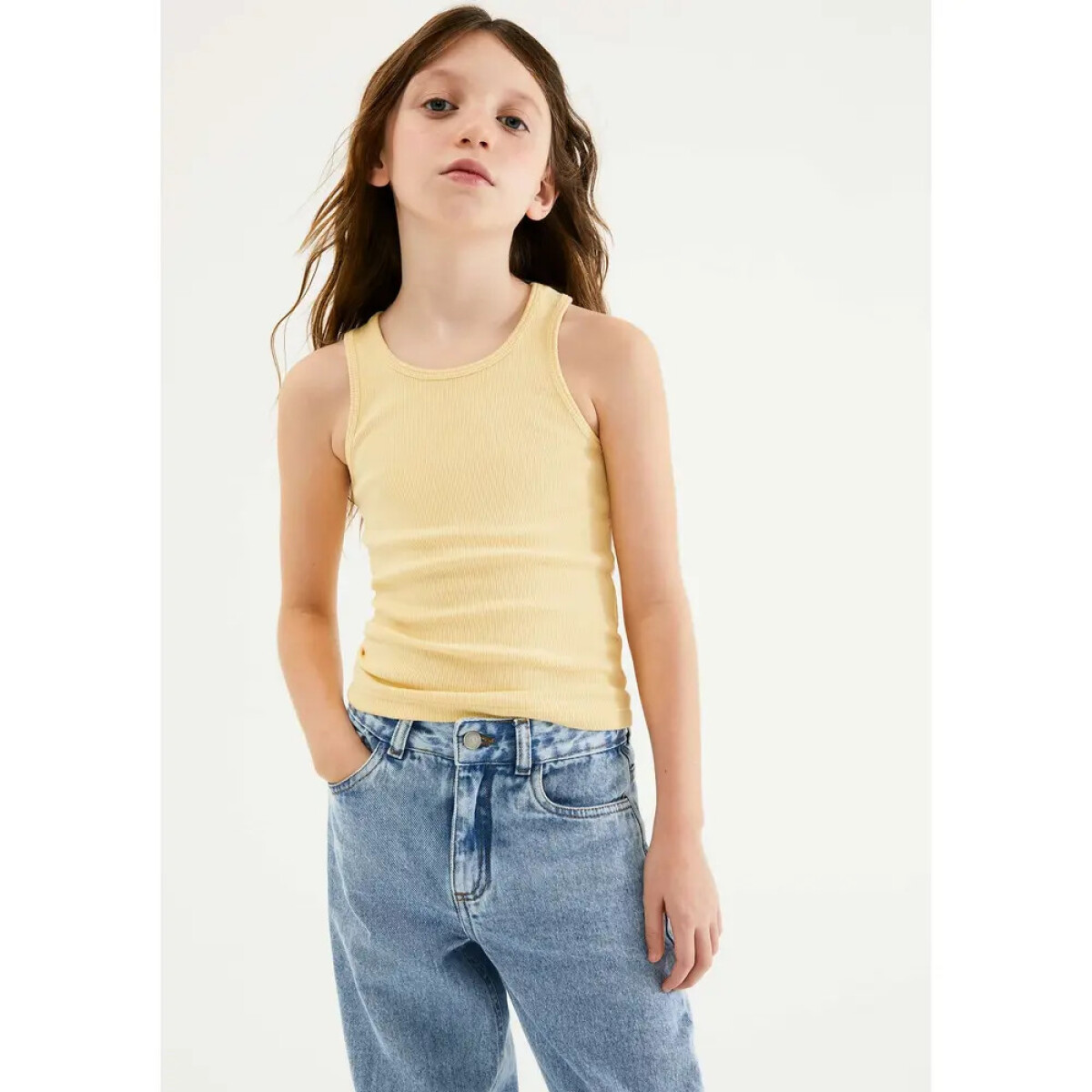 CAMISETA REGATA FEM - AMARELO CLARO 