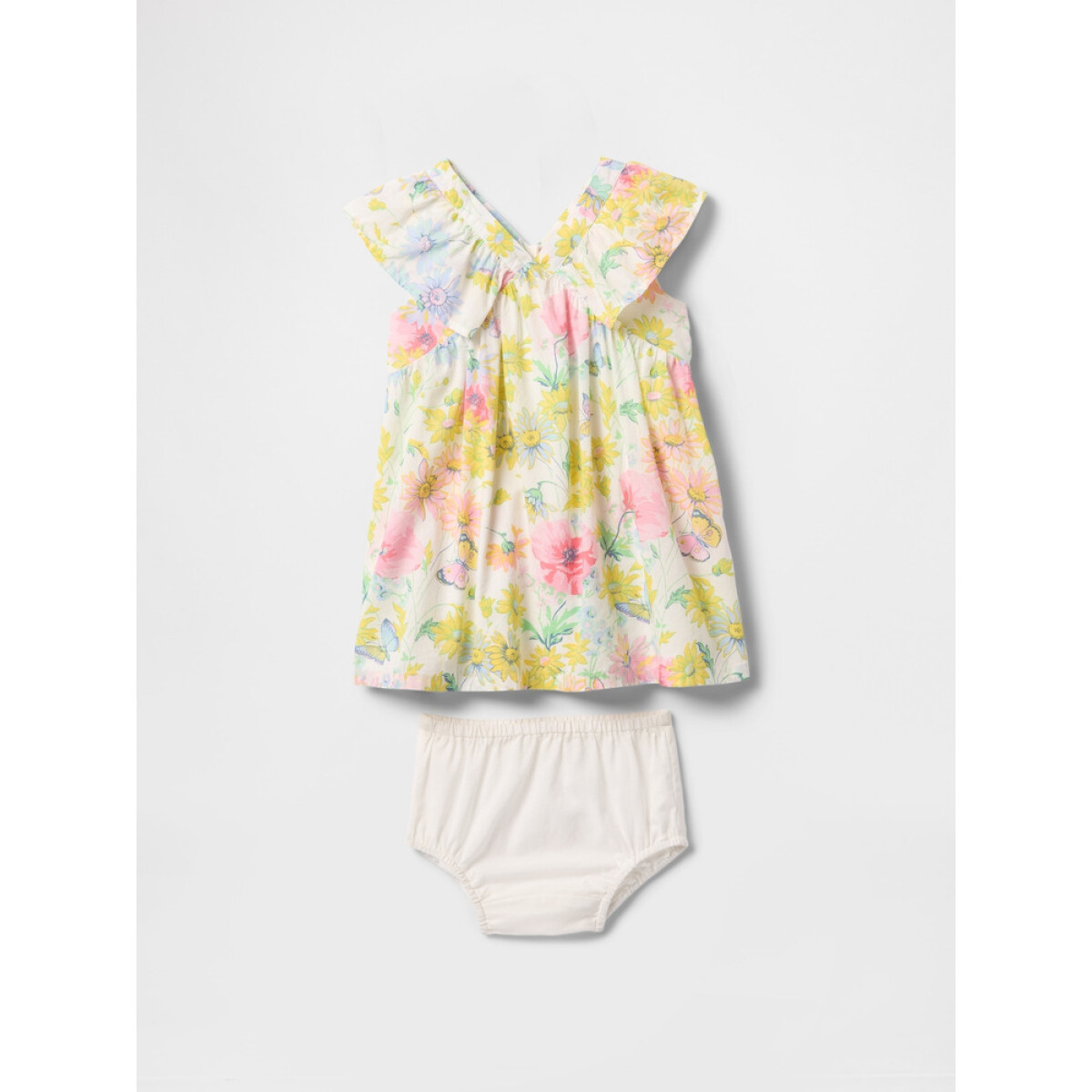 IE VNECK RUFFLE DRESS - SP MULTI FLORAL SP25 