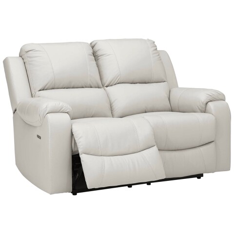 Sofá Sillón 2 Cuerpos Reclinable Masajeador Electrico Living Color Variante Crema