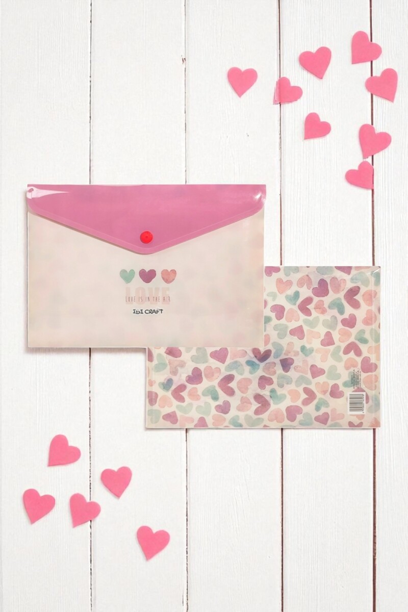 Sobres portadoc.c/broche ibi craft-17x24cm - "love is in the air" 