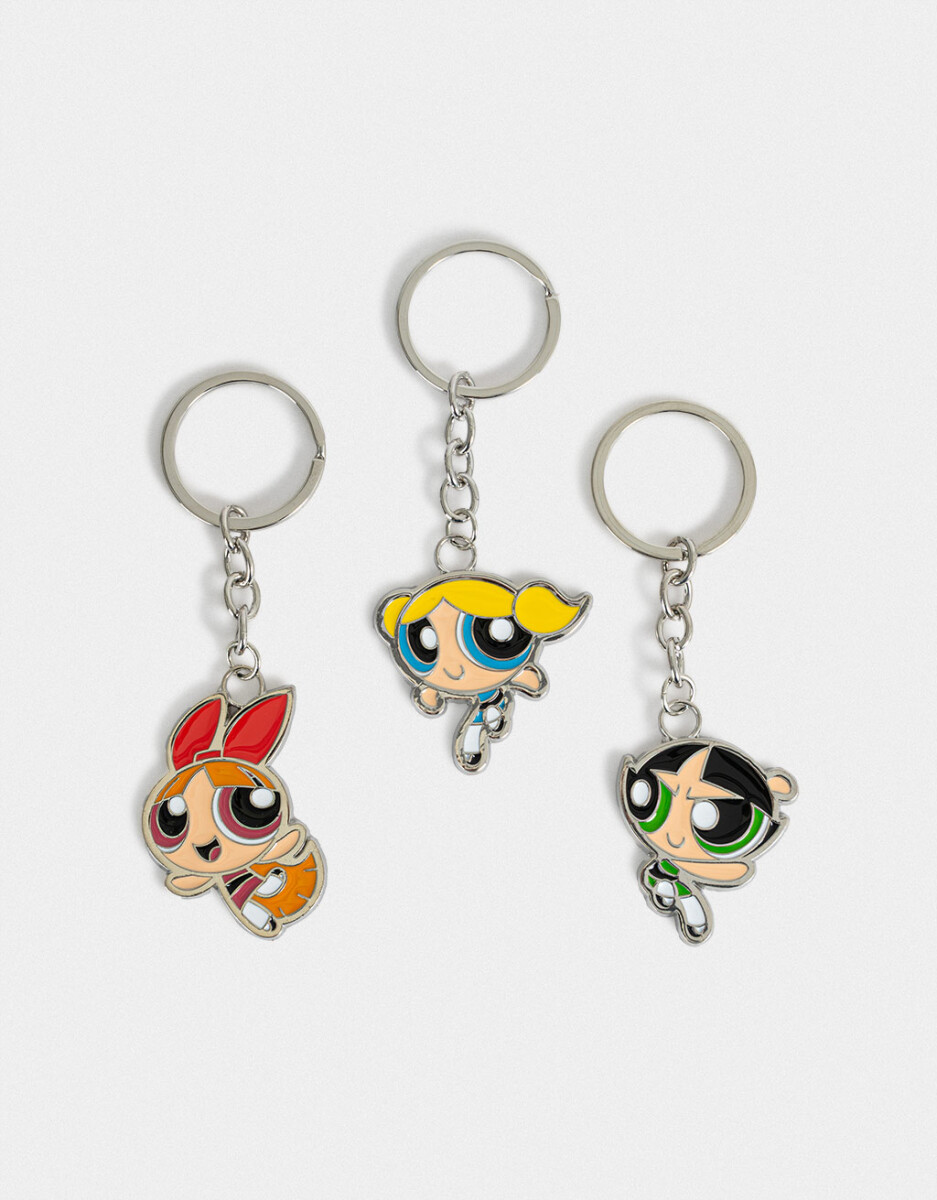 Set De Llaveros Para Compartir "chicas Superpoderosas" 