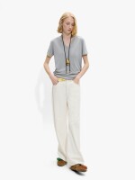 Camiseta Básica Cuello Pico gris