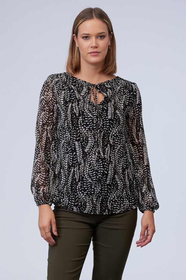 Blusa Print MULTI/NEGRO