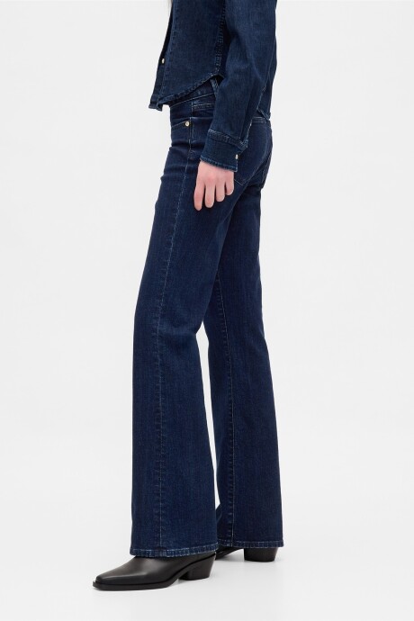 Jean Long And Lean Mujer Dark Indigo