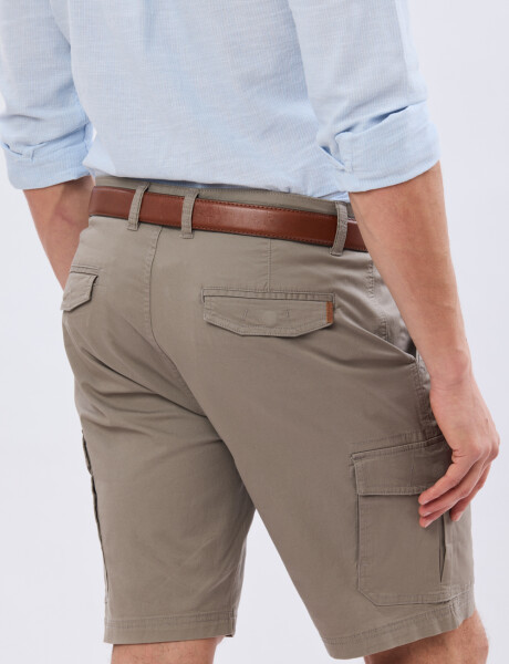 BERMUDA CARGO CON ELASTANO Khaki
