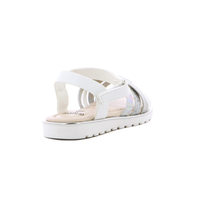 Angus Sandalia Niña Tiras Cruzada C/ Pulsera Blanco