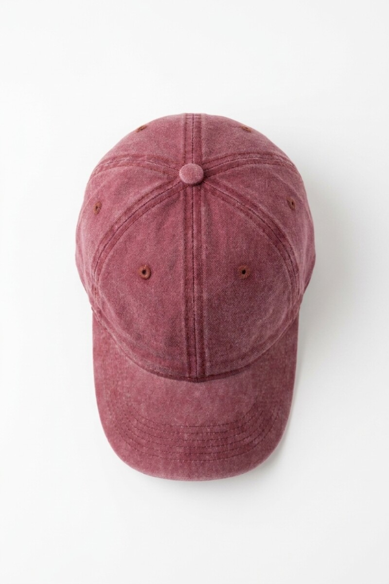 Cap washed bordo