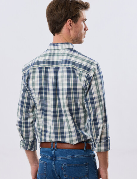 CAMISA CUADROS Azul Oscuro