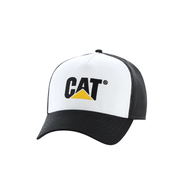CAT LOGO MESH BACK FOAM HAT - CAT BLANCO/NEGRO