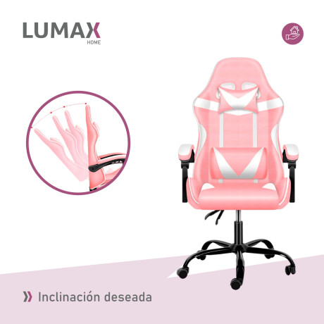 Silla Gamer Lumax Modelo ROM Rosa