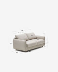 Sofá cama Carlota 2 plazas beige 185cm FSC Mix Credit Sofá cama Carlota 2 plazas beige 185cm FSC Mix Credit