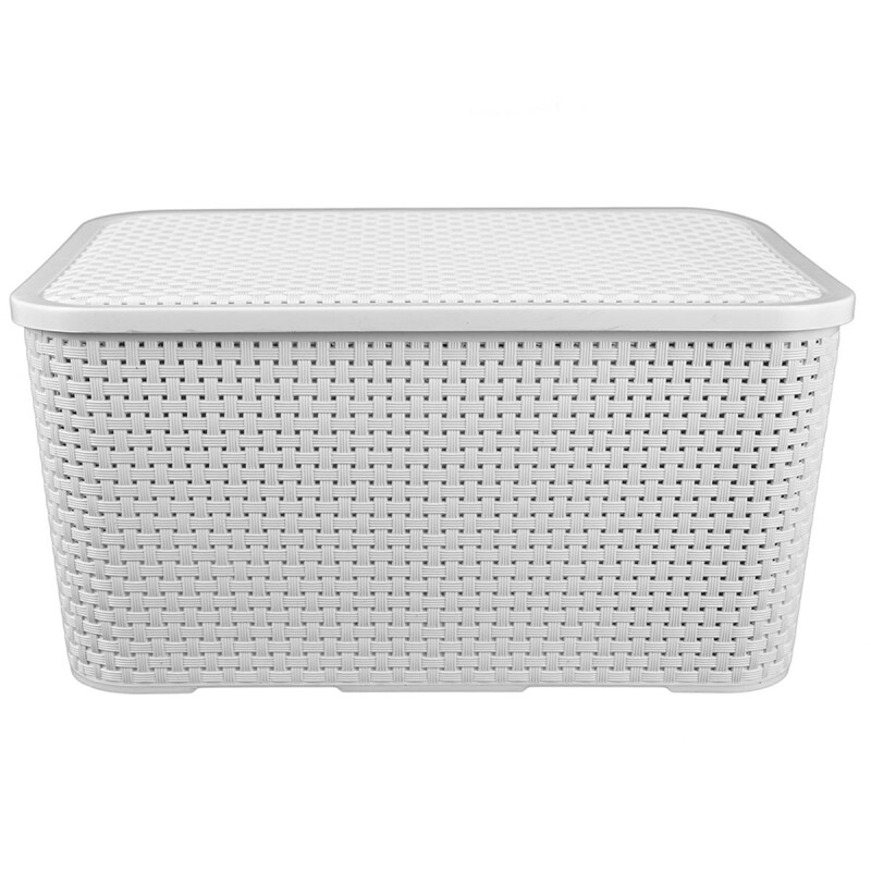 Caja ratán 15 lts BLANCO