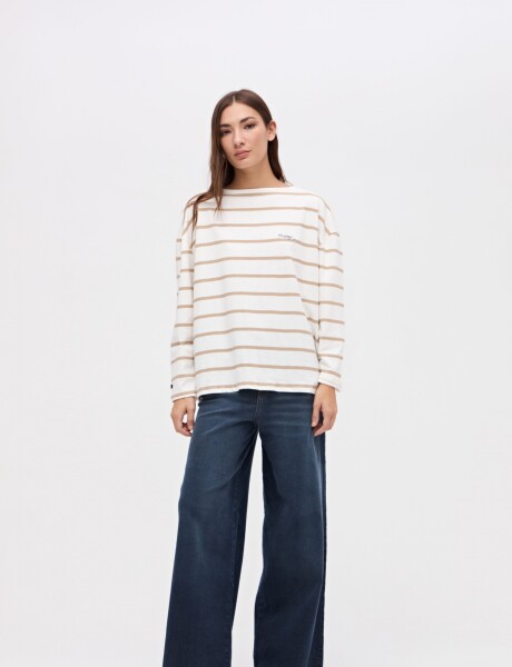 Remera Petal Off white