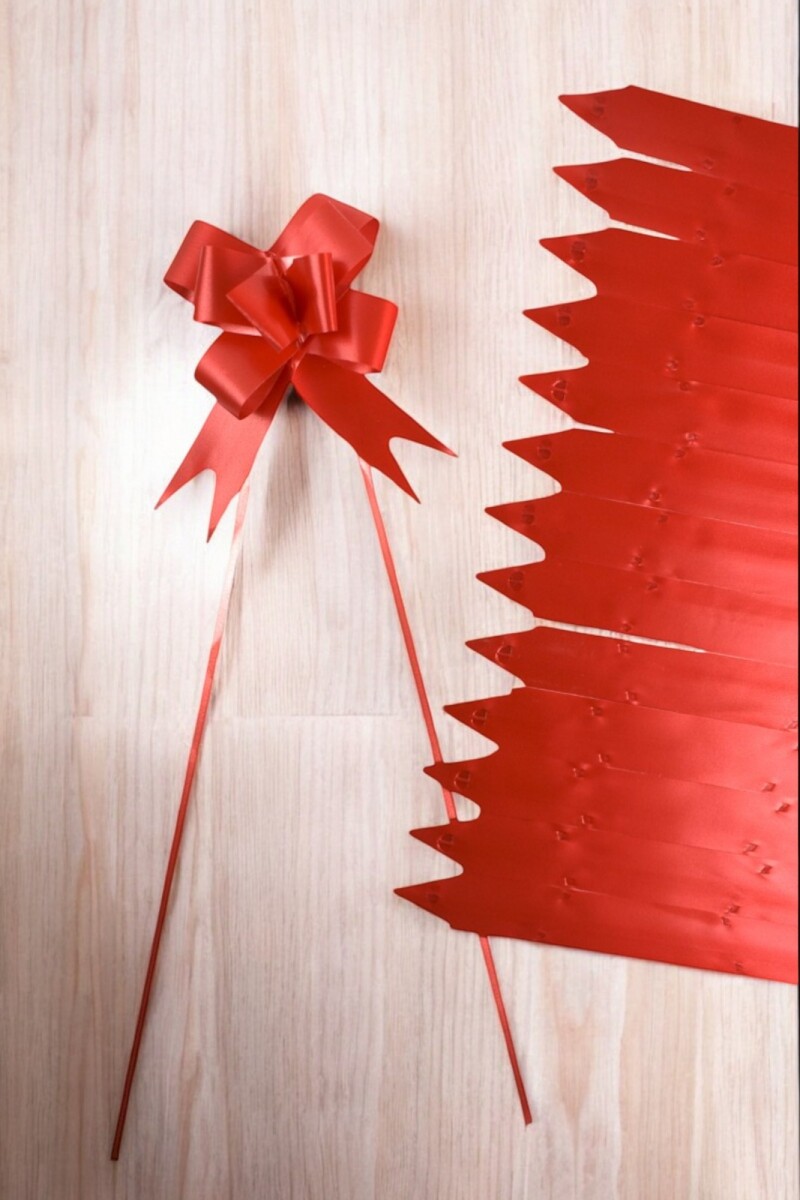 Pack x 200 - moño magico 2x39 cm - ROJO 