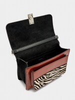 Bolso De Hombro Con Detalles De Piel burdeos